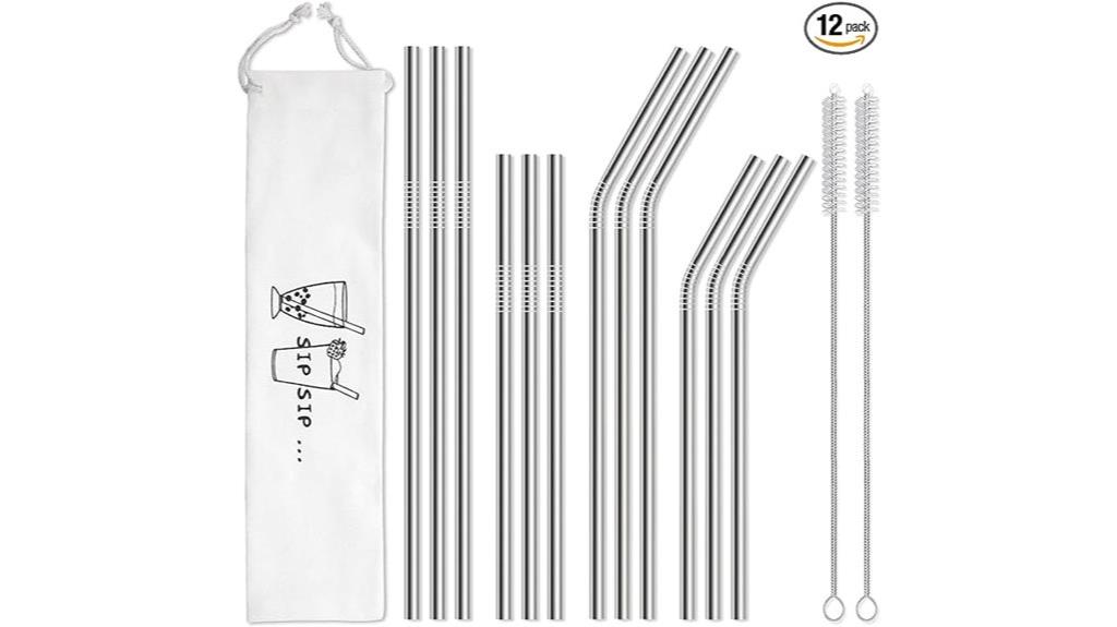 reusable stainless steel straws