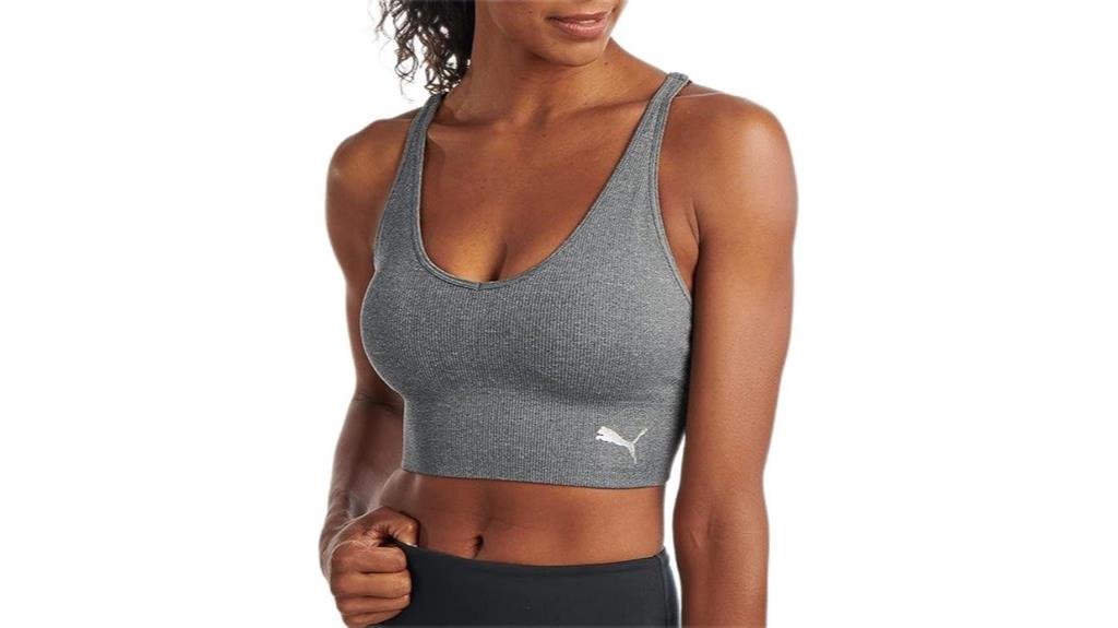 seamless padded sports bra