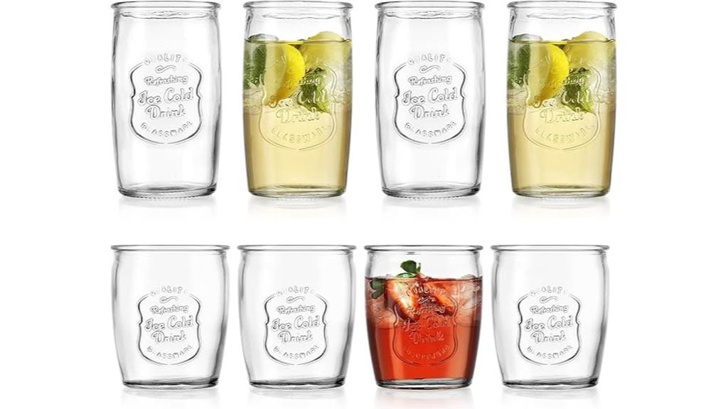 set of eight glasses