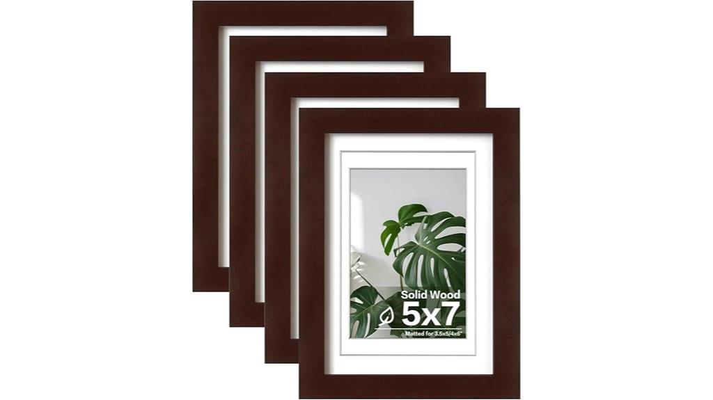 set of four wooden frames