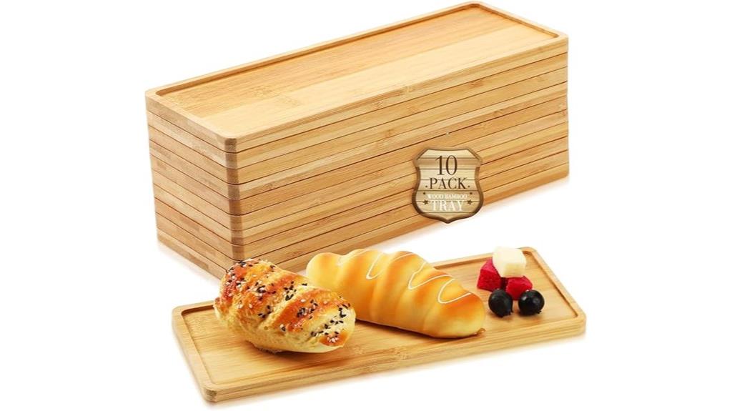 set of ten rectangular trays