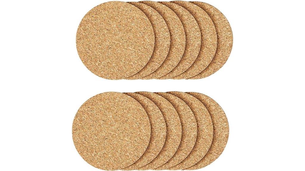 set of twelve cork coasters