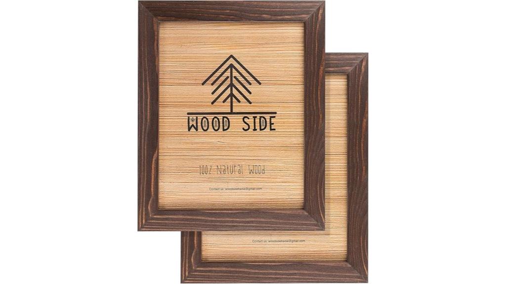 set of two rustic brown
