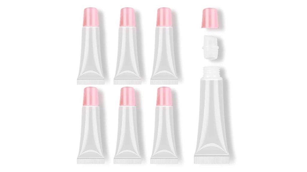 six 10ml refillable gloss tubes