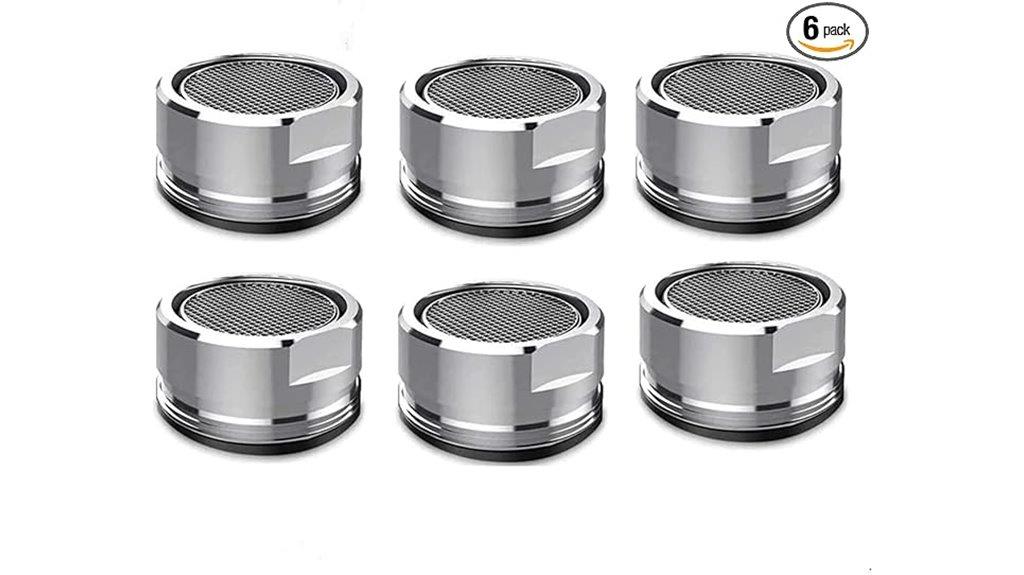 six brass faucet aerators