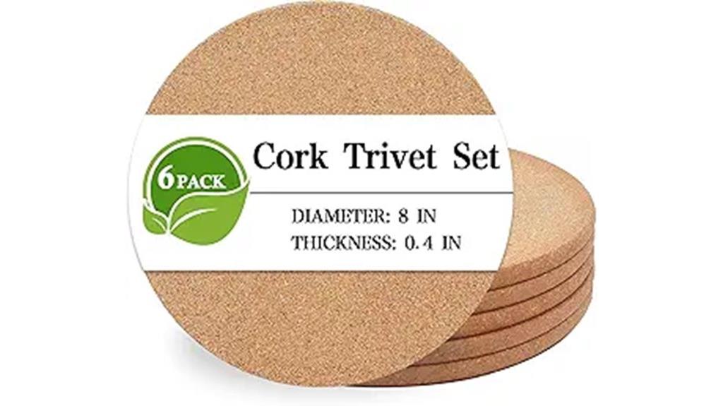 six cork trivets