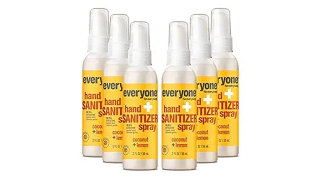 six pack coconut lemon sanitizer