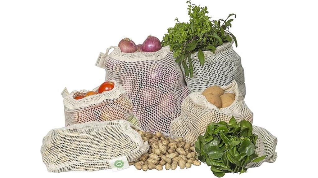 six sizes organic mesh