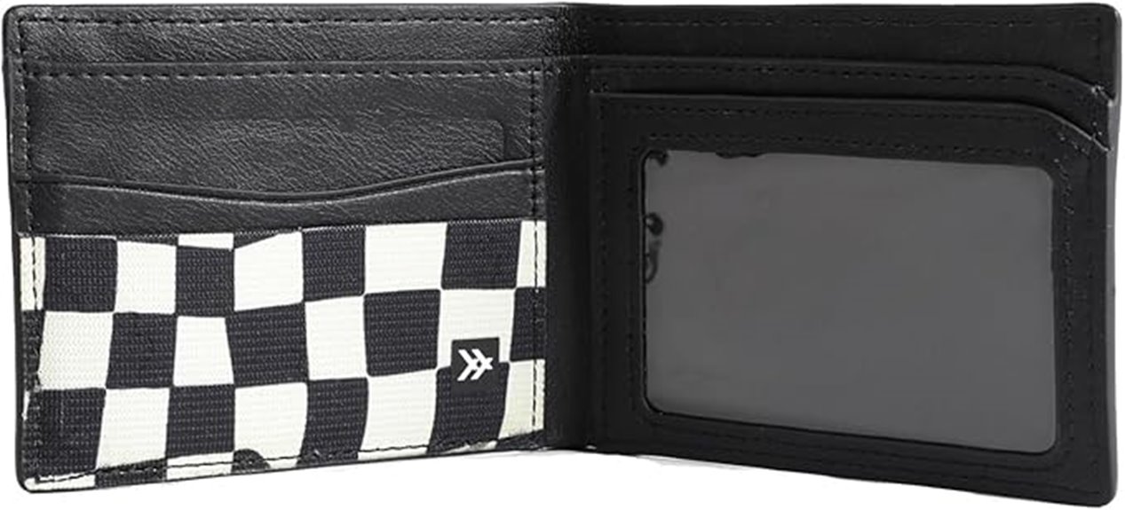 slim vegan bifold wallet