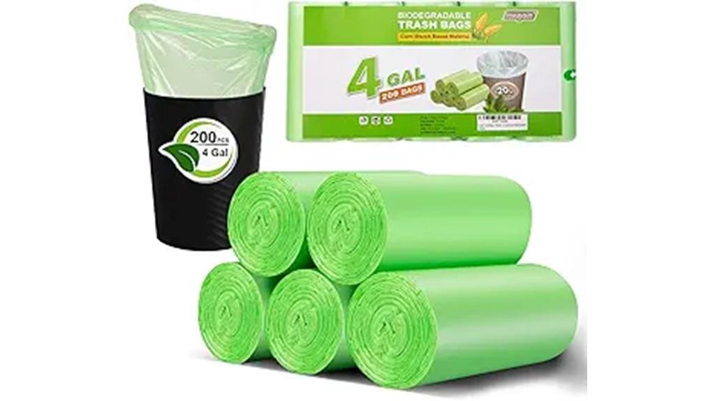 small biodegradable trash bags