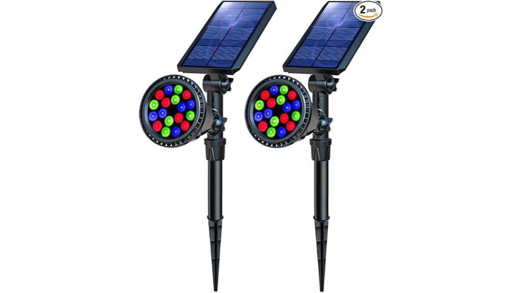 solar powered multi mode spotlights