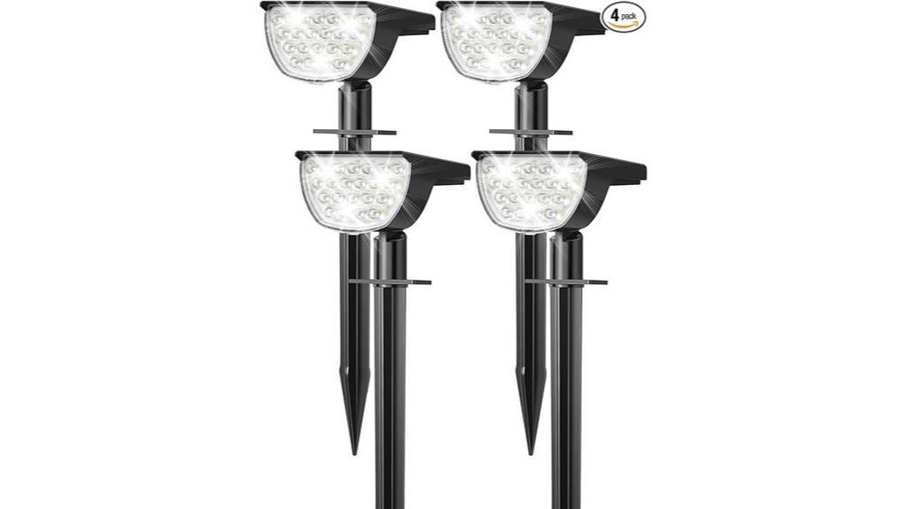 solar powered waterproof spotlight set