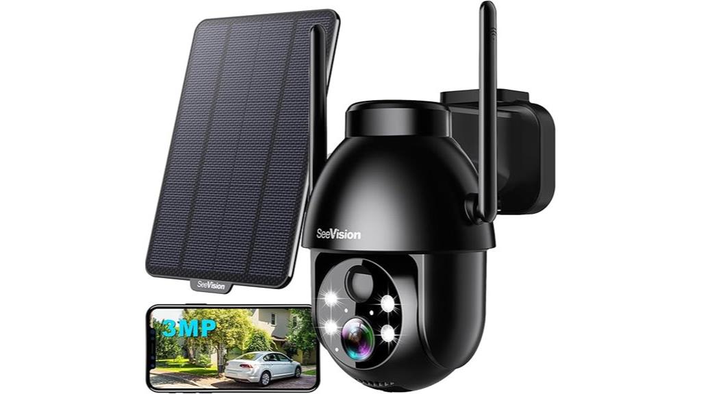 solar ptz security camera