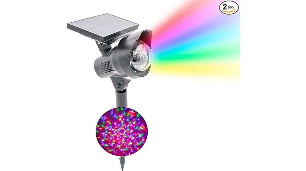 solar rgb led spotlight