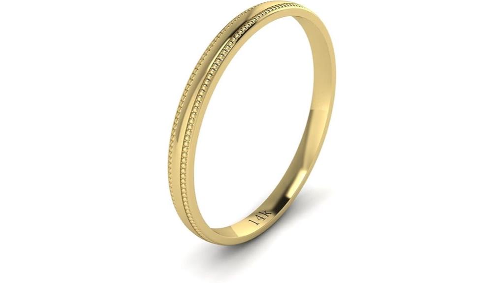 solid 14k gold wedding ring