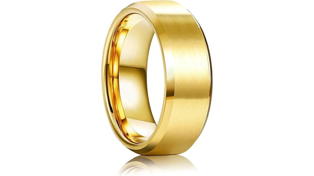 stainless steel wedding band