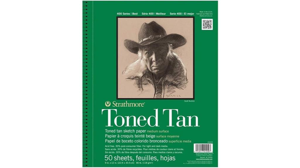 tan toned sketch pad
