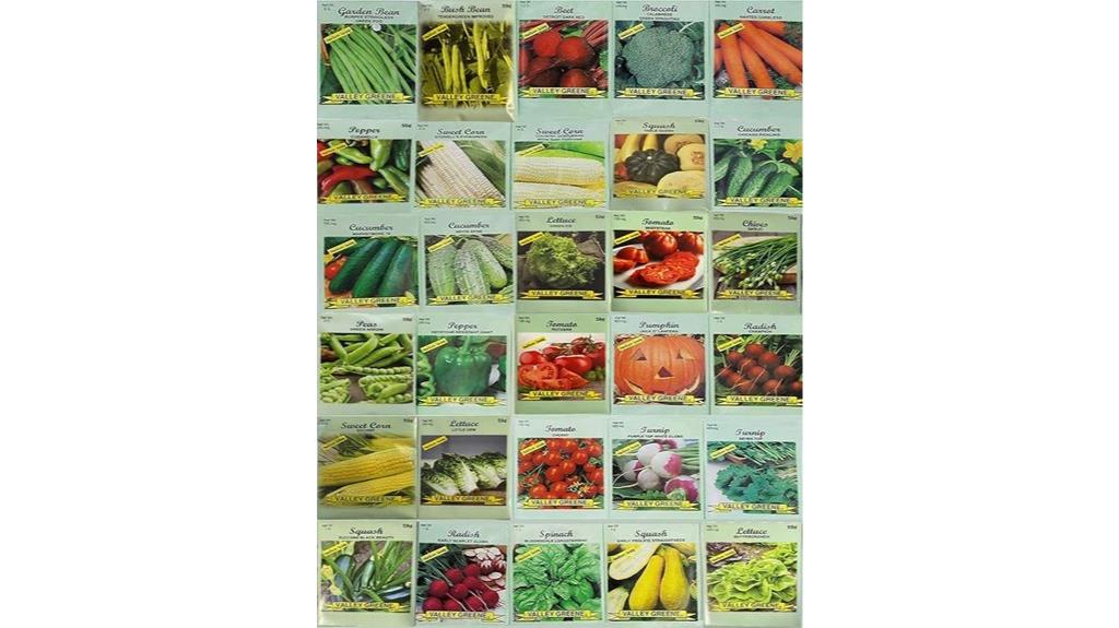 thirty packs of vegetable seeds