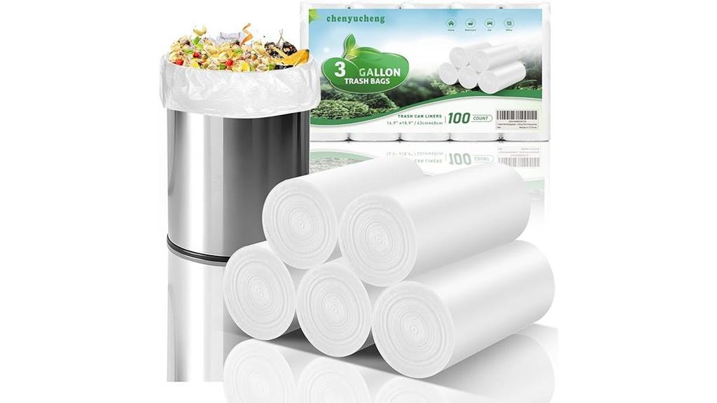 three gallon biodegradable trash bags