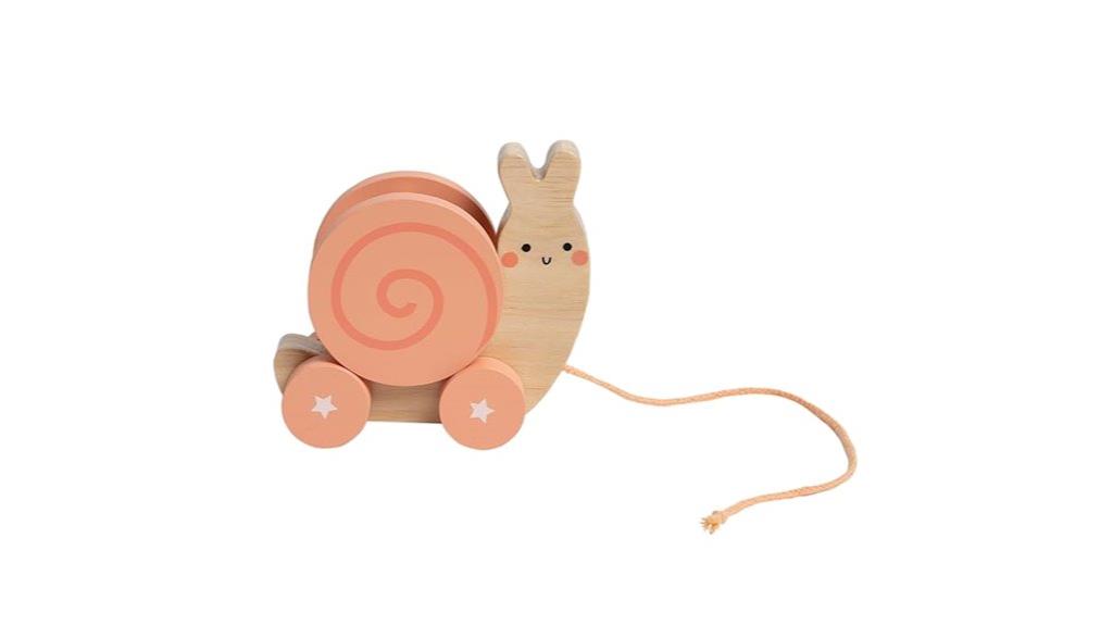 toddler snail pull toy
