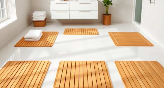top non slip bamboo bath mats