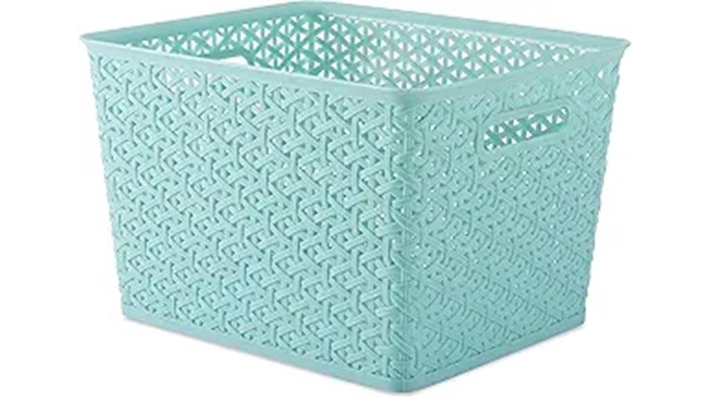 turquoise resin tote bag