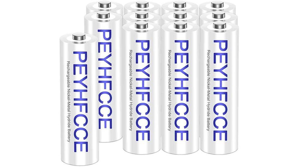 twelve 1500mah nimh batteries