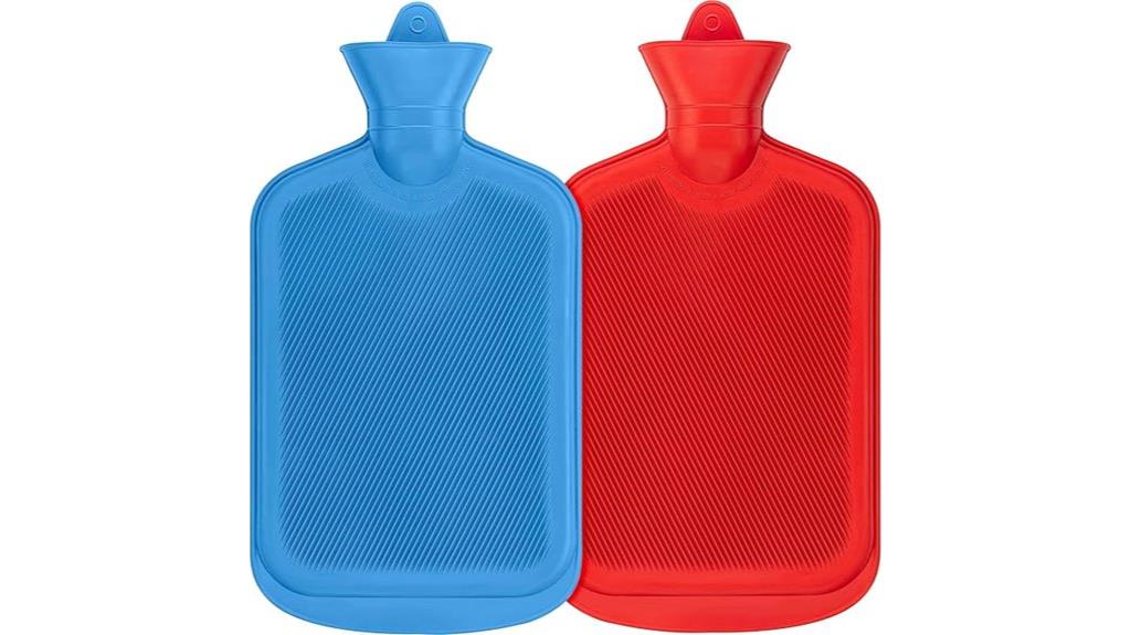two 2l hot water bottles