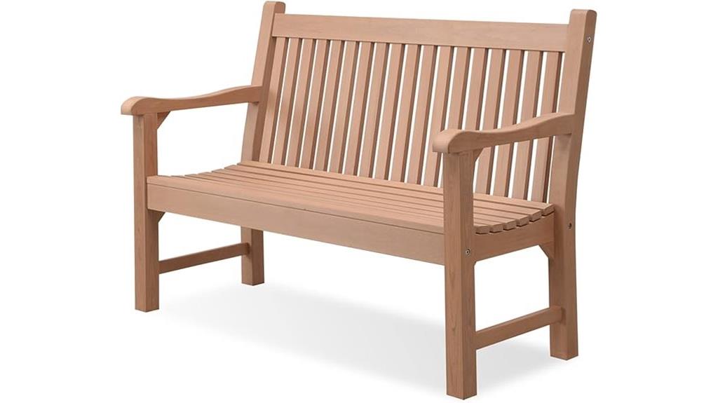 two person outdoor bench