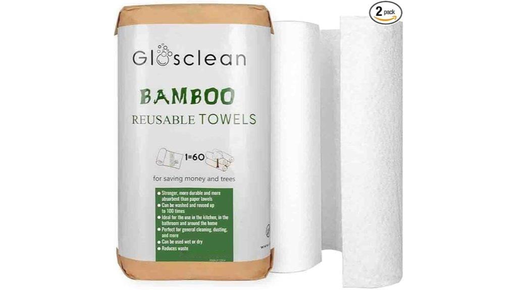 two rolls reusable towels