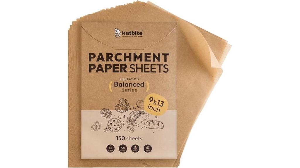 unbleached baking paper sheets