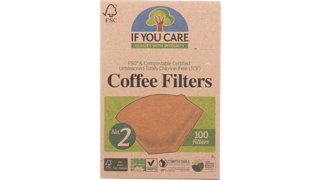 unbleached coffee filters pack