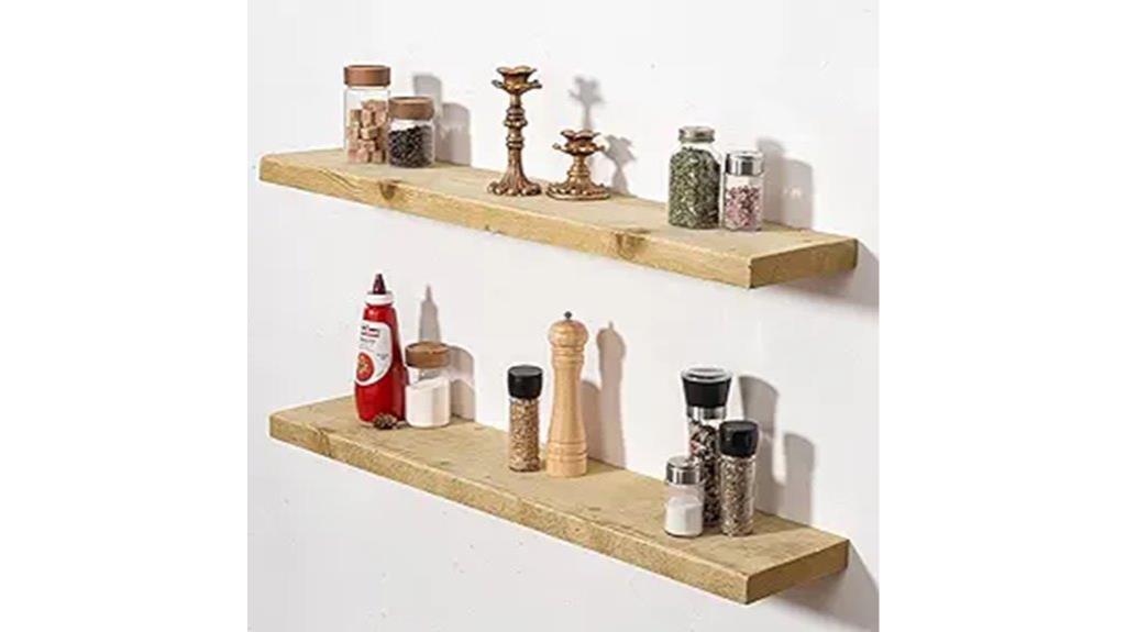 wall mounted floating shelves