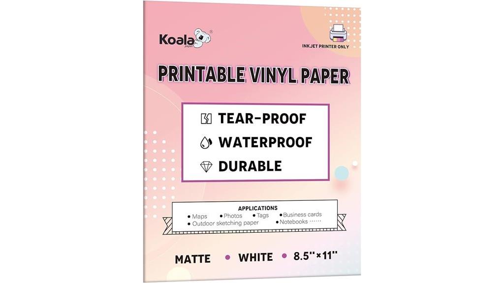 waterproof inkjet printable paper