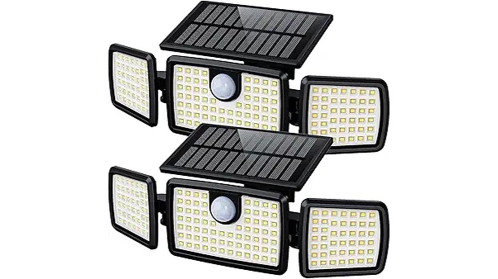waterproof solar motion floodlights