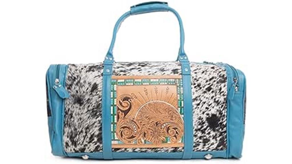 western leather duffle bag