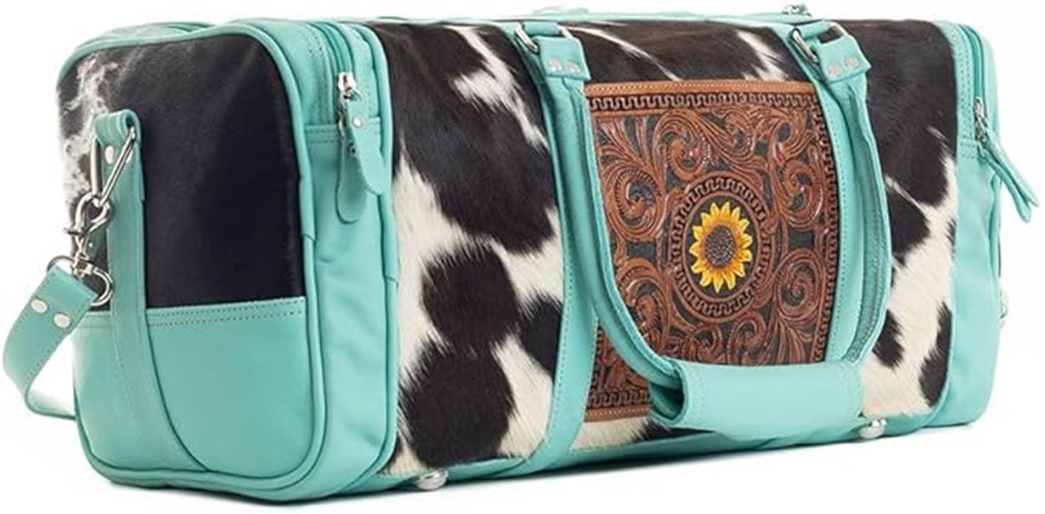 western leather duffle bag