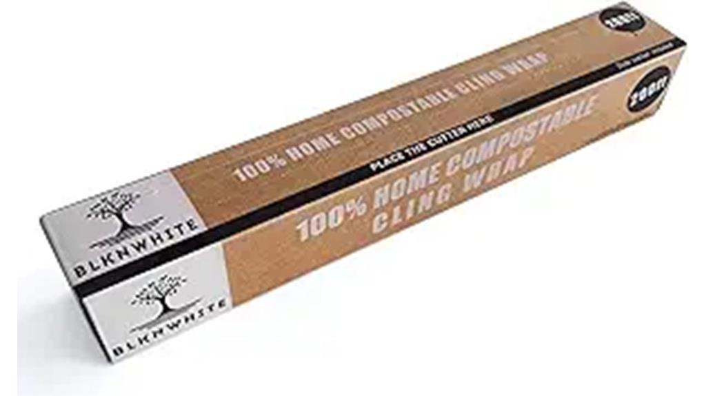white compostable cling wrap