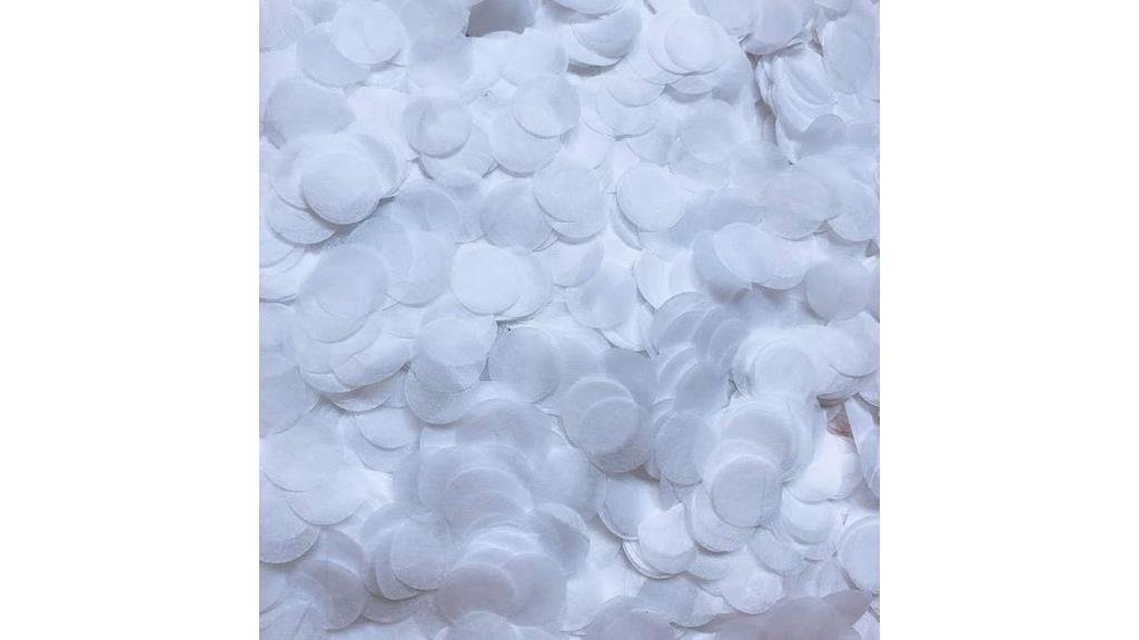 white confetti paper