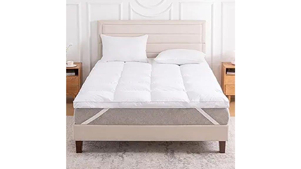 white goose feather mattress topper