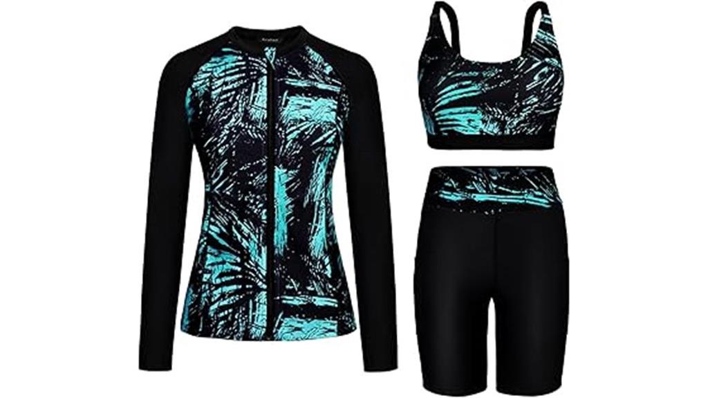women s rash guard set