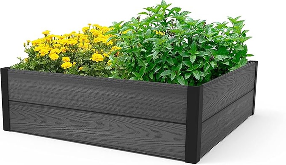 wood look garden bed