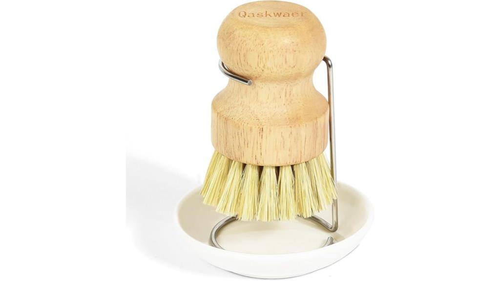 wooden dish brush set