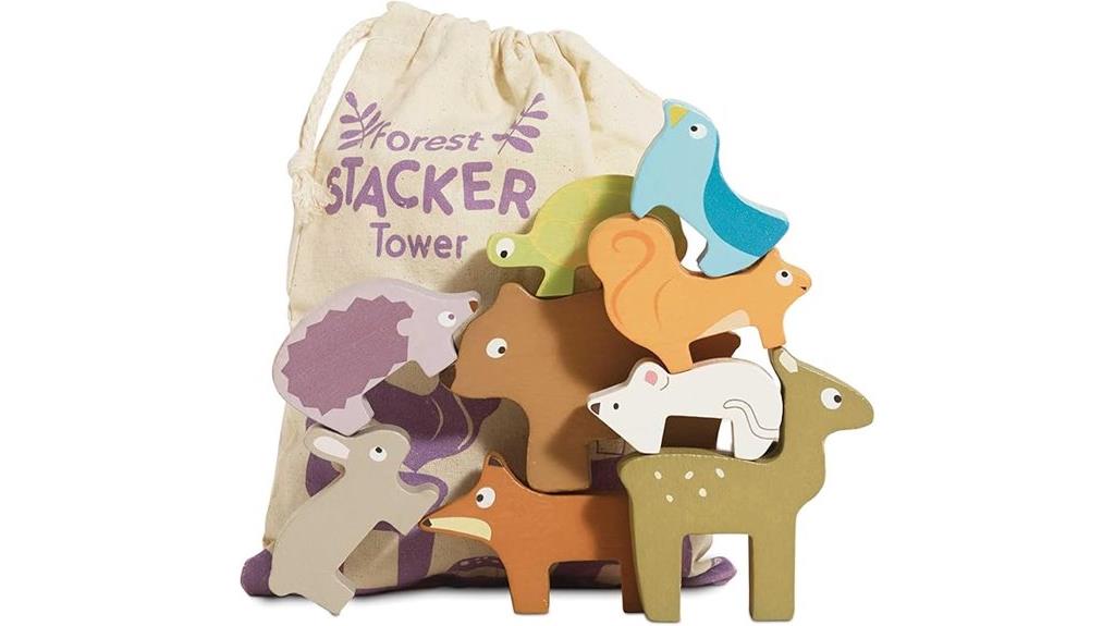 wooden forest puzzle set