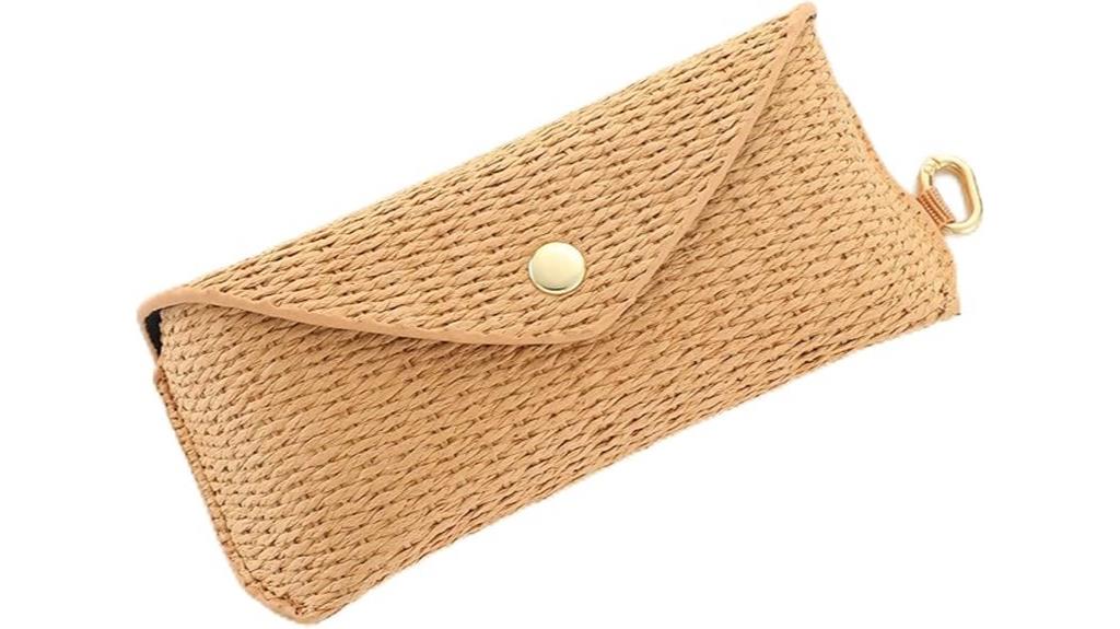 woven straw glasses holder
