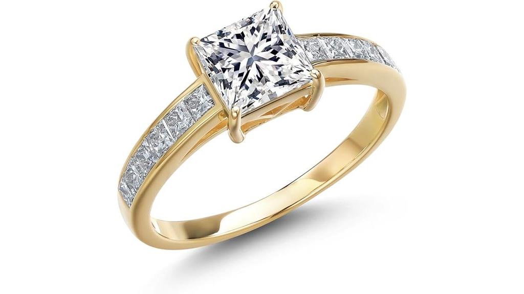 yellow gold lab diamond