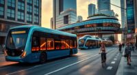 electric buses and trains