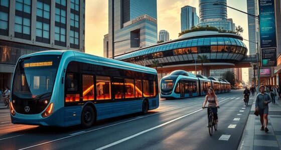 electric buses and trains