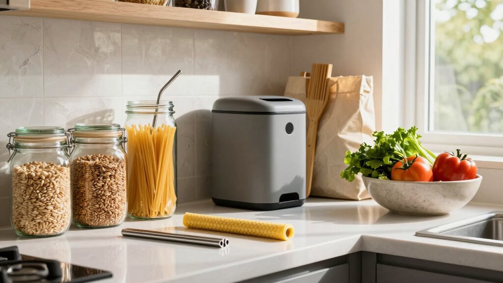 cutting kitchen plastic waste