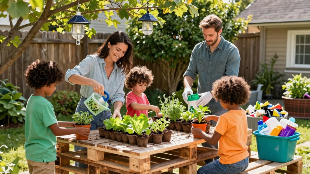families adopting sustainable habits